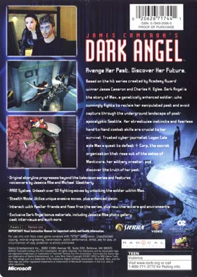 James Camerons Dark Angel (USA) box cover back